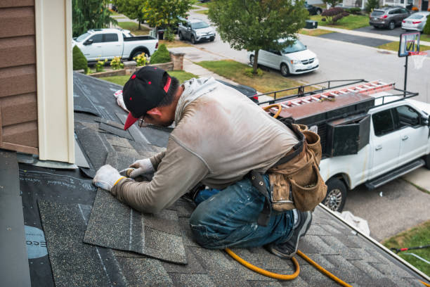 Professional Flat Roof Repair technician working in Milano, TX